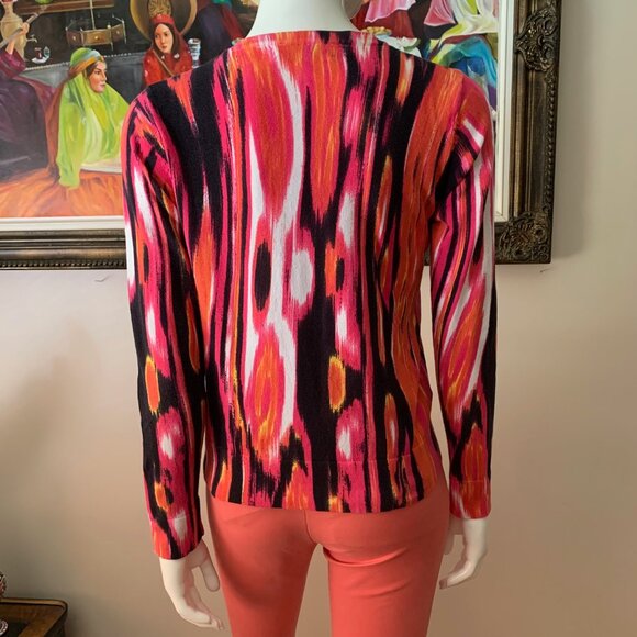 Jones New York Sport Multicolor Women's Button Down Crew Neck Shirt - Picture 8 of 9